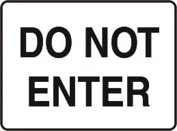 DANGER - NO ADMITTANCE – Part No. AD 111